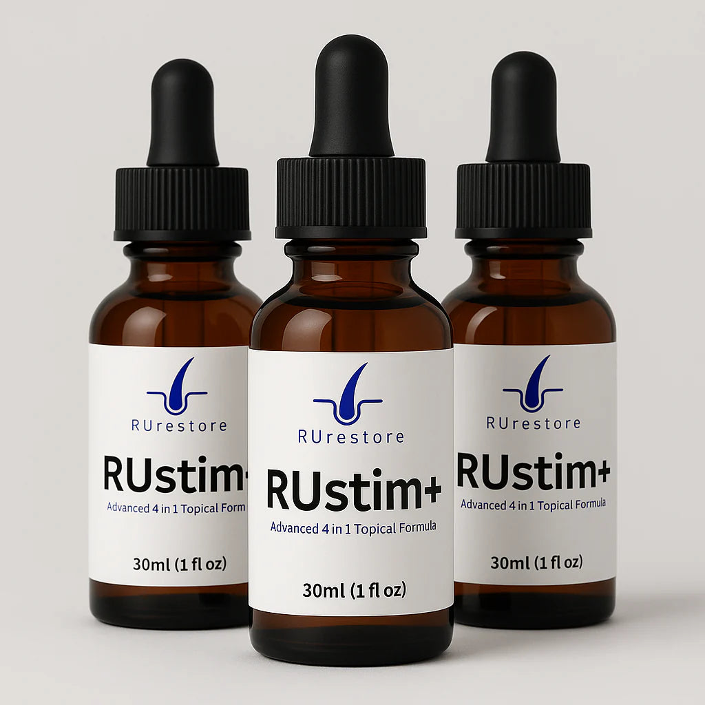 RUstim+ 3 Month Bundle with FREE Dermastamp & Scalp Massager